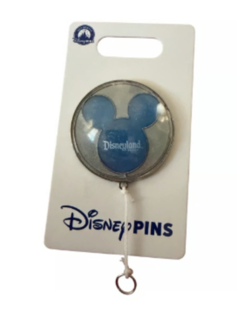 Disney Parks Disneyland Blue Balloon Pin Domed Pin Glitter